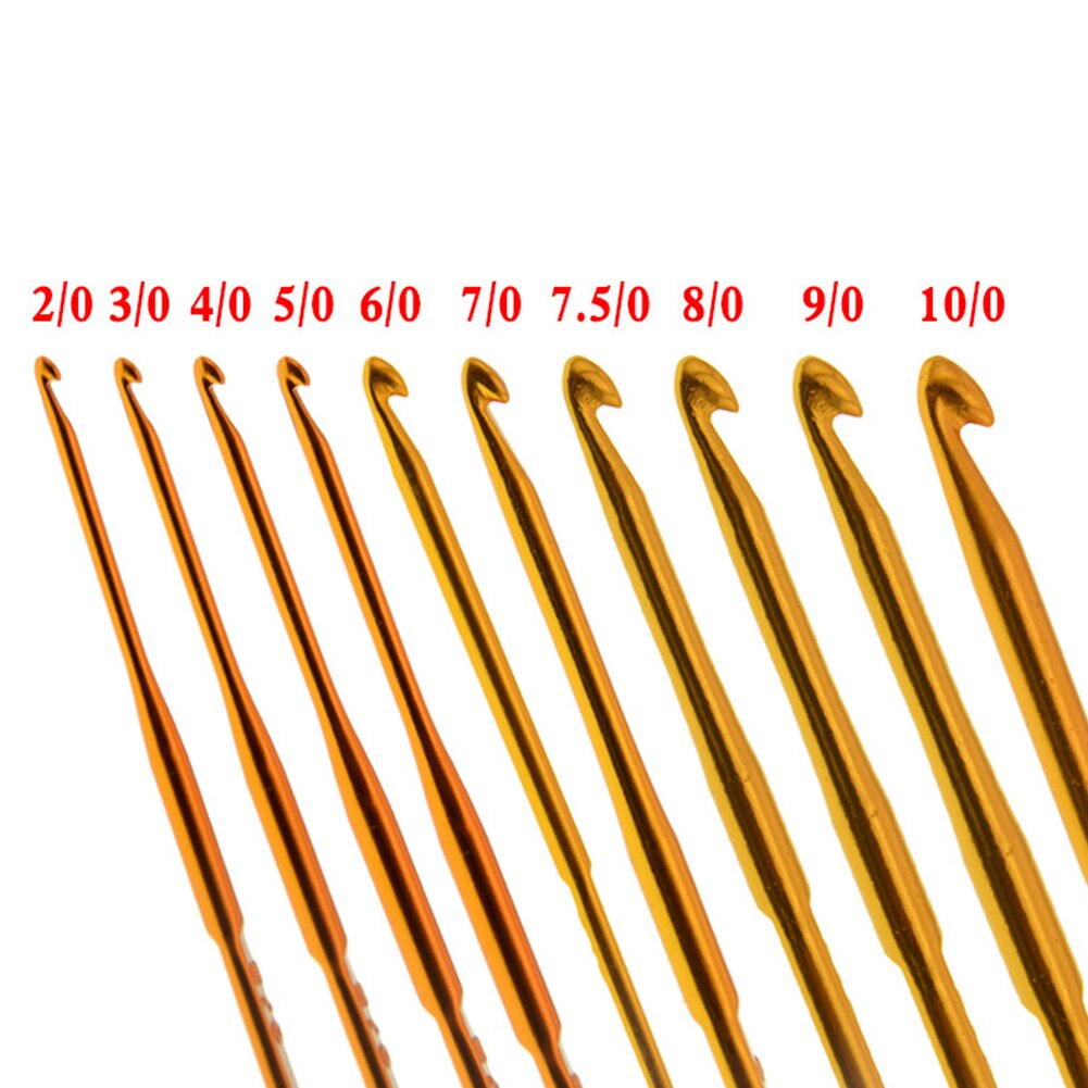 10pcs Aluminum Alloy Craft Handmade Crochet Hook Yarn Double Head Clothing For Beginners DIY Kniting Tools Woven Multipurpose