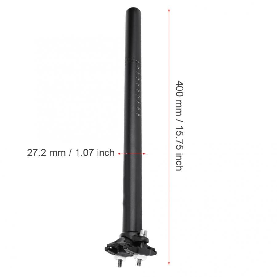 Tija de sillín de bicicleta tubo amortiguador, asiento de bicicleta de montaña y carretera, ángulo ajustable 25,4, 27,2, 28,6, 30,9x31,6mm