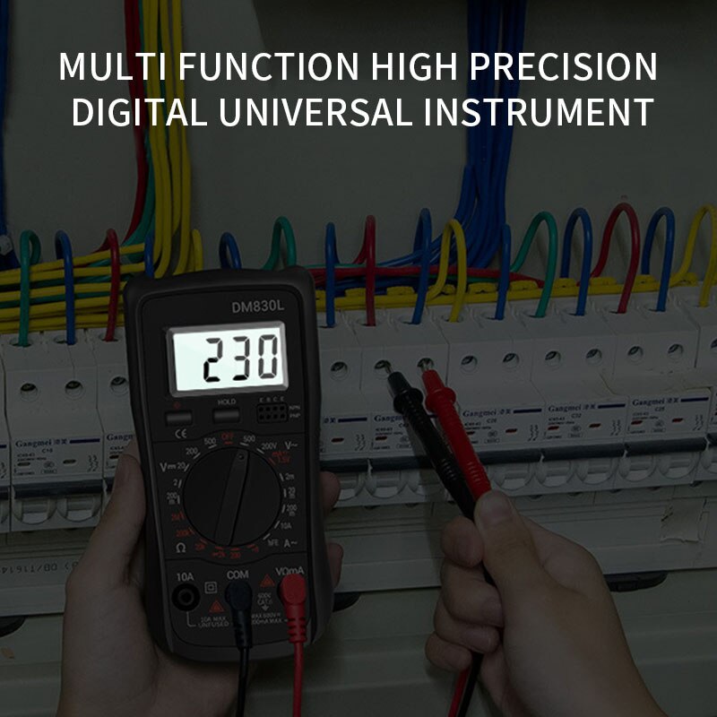 Portable Digital Multimeter Electrician Multi-function Meter High Precision Digital Multimeter with Backlight No Battery