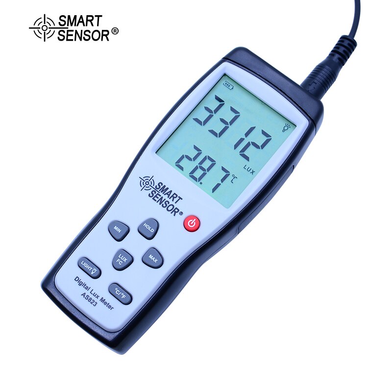 Smart sensor Digital Luxmeter Digital Lux meter Photometer Illuminometer Spectrometer High Precision Light Meter 200000lux AS823