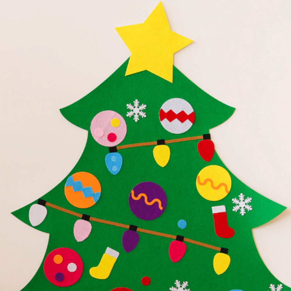 Felt DIY handmade christmas tree kindergarten school parent-child activities decoration Christmas for children