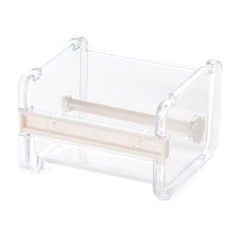 Dispensador de cinta adhesiva para escritorio organizador de mesa transparente para almacenaje con cortador, organizador de escritorio, Accesorio de oficina para el hogar y la escuela