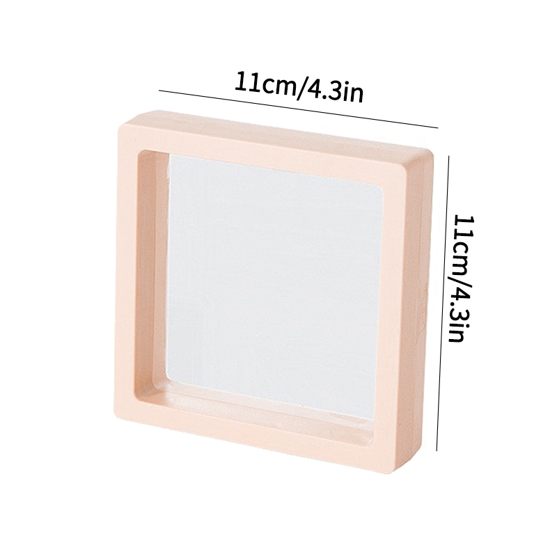 3d Floating Picture Frame Shadow Box Display Film Pendant Storage Box PE Film Jewelry Display Stand Transparent Packaging Box: green