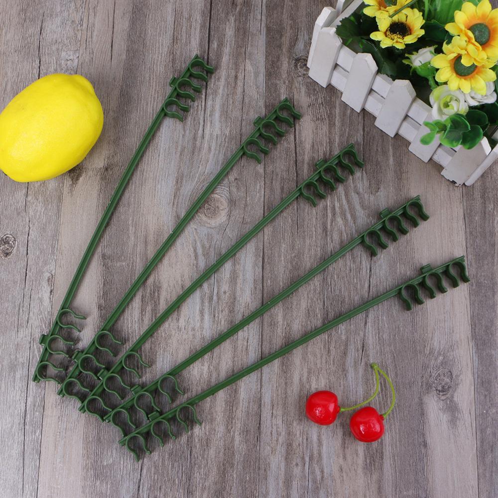 5 st plast växt fixa klämmor ställ stjälk klättring vinstockar stöd grönsaker gård blomma frukt bundet bunt gren klämväxt verktyg