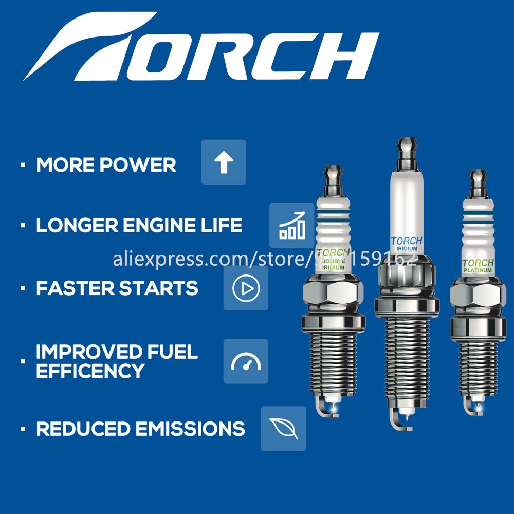 Denso IXU27 Spark Plug Replacement Iridium Platinum Torch Brand DK9RTIP Candle IKR9H8 Champion A49GC Engines Components