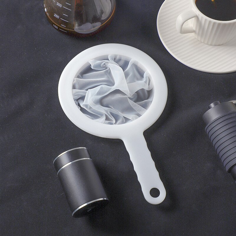 100/200/400 Mesh Kitchen Ultra-fine Mesh Strainer Kitchen Nylon Mesh Filter Spoon For Suitable For Soy Milk Coffee Milk Yogurt
