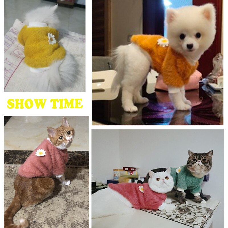 Winter Hond Outfit Huisdier Sweatshirt Warm Kleine Honden Kleding Mode Meisje Jongen Honden Jas Leuke Truien Voor Puppy Kat Yorks teckel