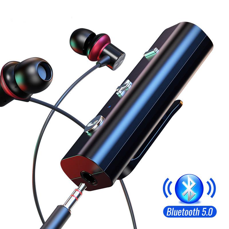 Bluetooth 5.0 Ontvanger Voor 3.5Mm Jack Koptelefoon Clip Type Draadloze Adapter Bluetooth Aux Audio Muziek Zender