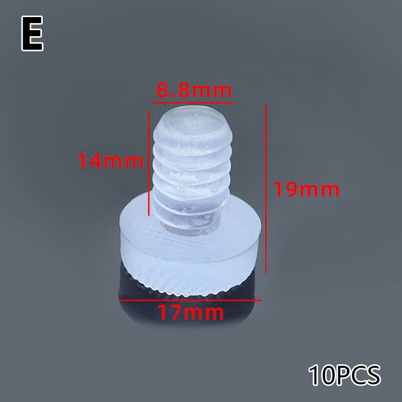 10Pcs Kabinet Meubilair Antibotsing Deeltje Ingebed Dikke Mute Noise Pad Transparante Rubber Pvc Clear Home Decor: E