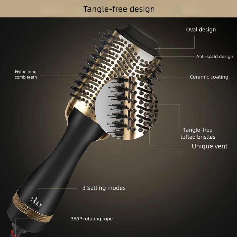 Secador de cabelo integrado doméstico, escova de ar quente, secador de cabelo multifuncional de dupla finalidade, presente para mulheres, presente de dia das mães