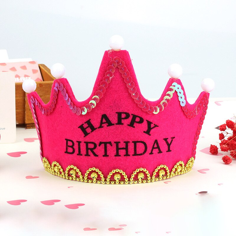Kid Birthday Party Beautiful Hat Crown Hat King Princess Party Cake Decoration Photo Props For Children Party Hat