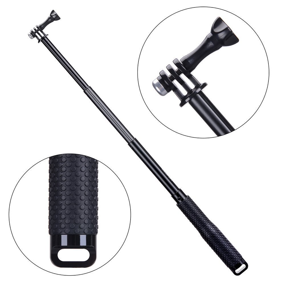 Kort leo gopro selfie pinne aluminiumslegering 19 tommer sp selfie pinne selfie pinne handling kamera dykker selfie pinne