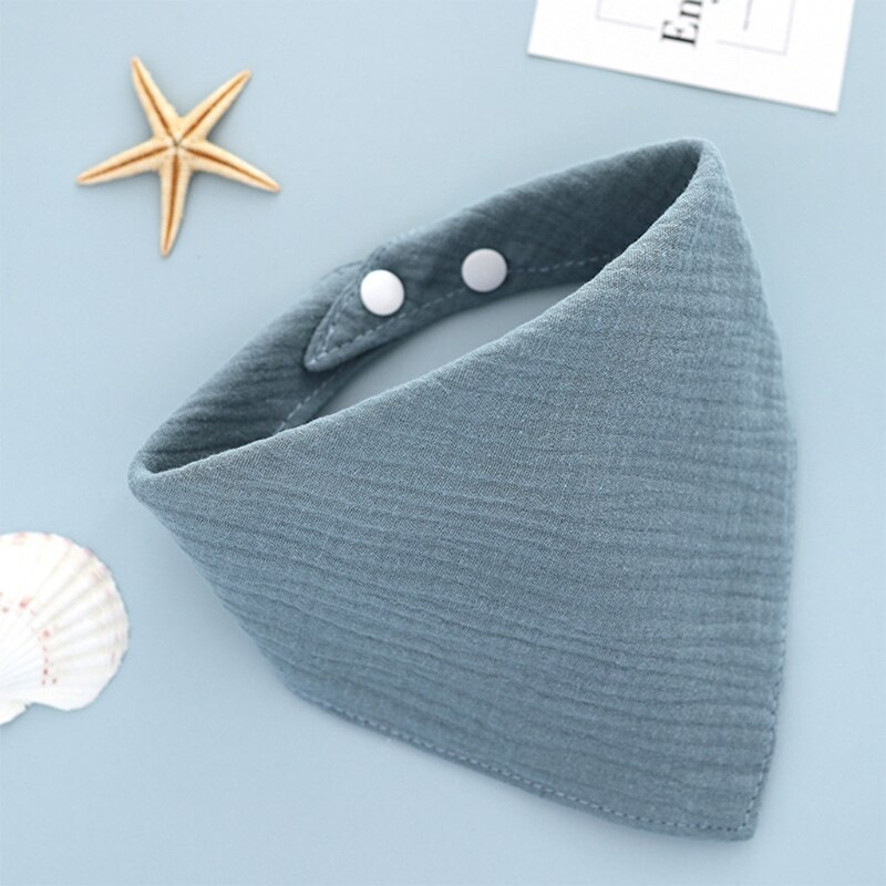 Baby Zuigelingen Voeden Slabbetjes Met Drukknopen Zachte Gaas Speeksel Handdoek Peuter Bandana