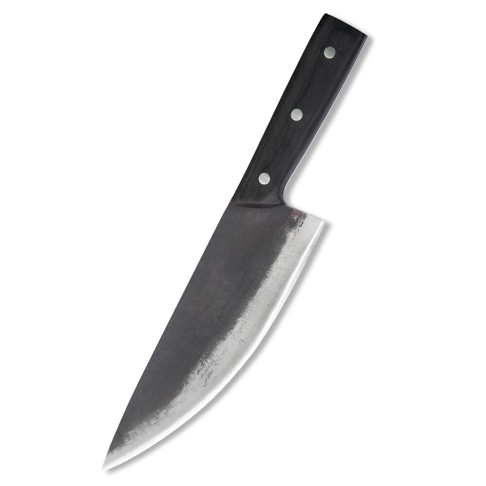 Mão-forjada faca de desossa pequena faca de cozinha com alça de madeira de cor preta para matar peixes e porcos e ovelhas.: Small kitchen knife