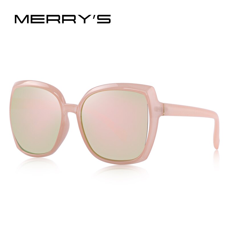 MERRYS Women Cat Eye Sunglasses Lady Polarized Driving SunGlasses 100% UV Protection S6087: C02 Pink