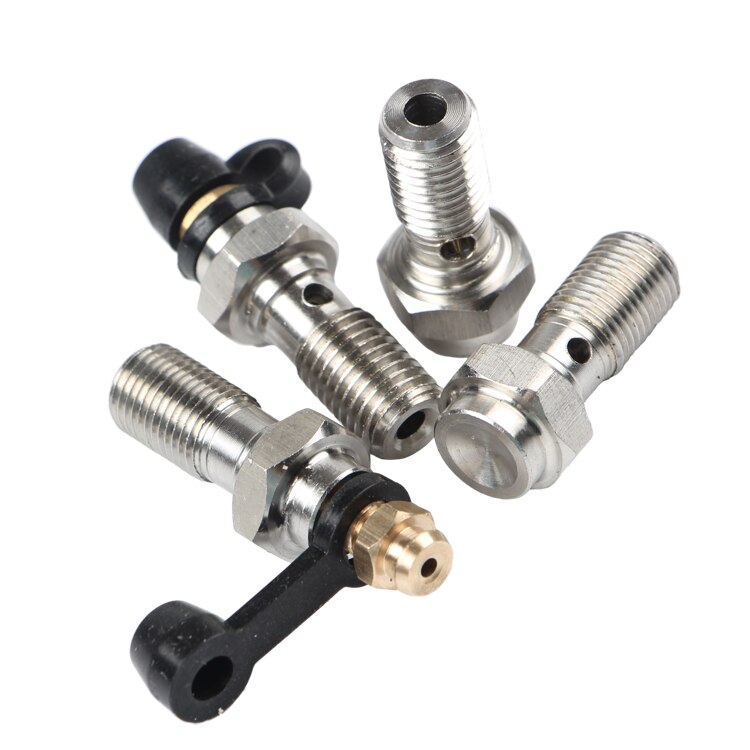 M10 x 1.25mm m10 x 1.0mm universal banjobult avluftningsnippel luftningsskruv bromsok skruv / nippel för motorcykelbromspump