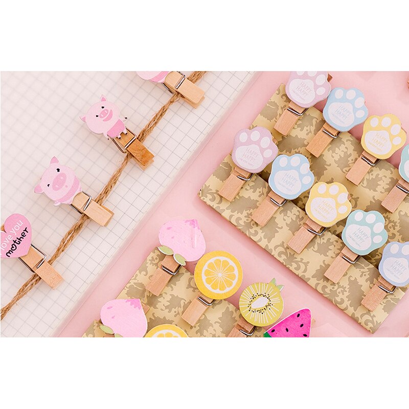 Clips de madera Natural de cuerda de cáñamo para decoración de pared, Clips para fotos, pinzas para ropa, manualidades, 10 paquetes