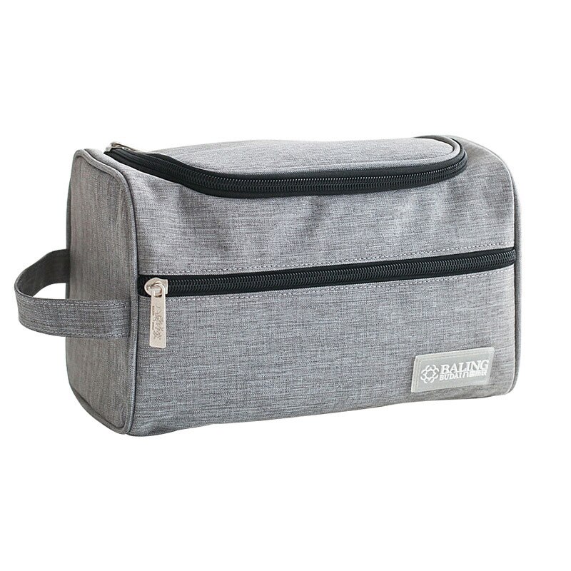 Bolsa cosméticos multifunción hombres bolsos de maquillaje para mujeres organizador de artículos de tocador viaje belleza impermeable bolsa de almacenamiento portátil Cinco estilo: Style 3 gray