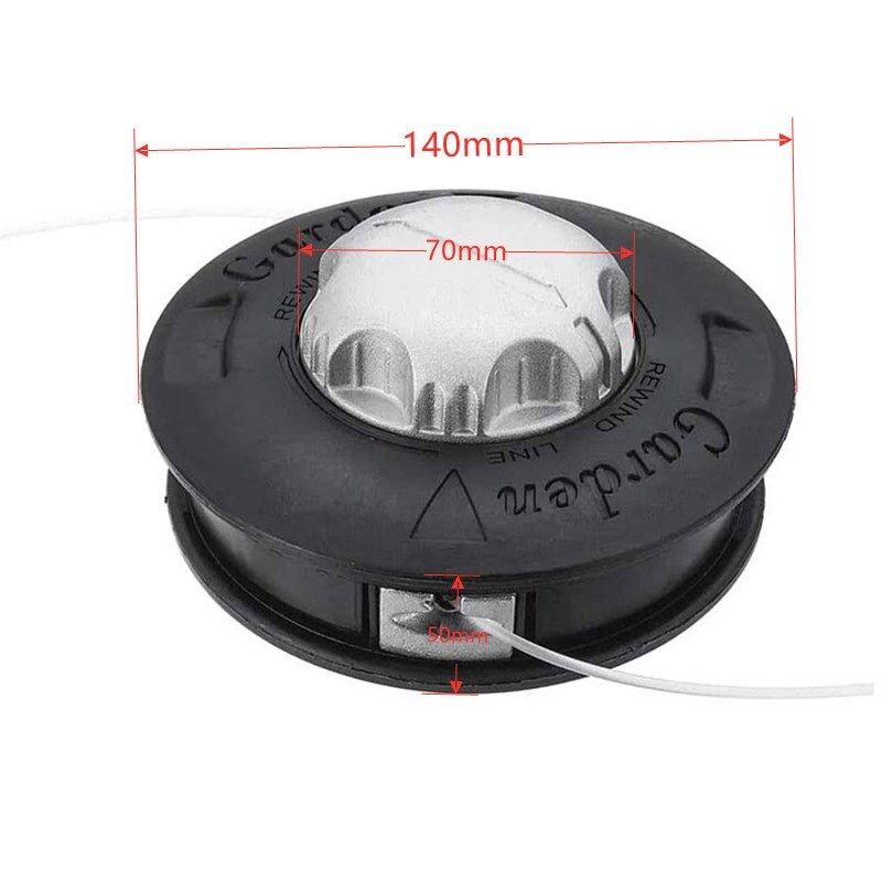 Universal Aluminum Nylon Grass Trimmer Head M10 x 1.25 LH Female Brush Cutter Lawn Mower Parts Strimmer Garden Tools 2 Lines