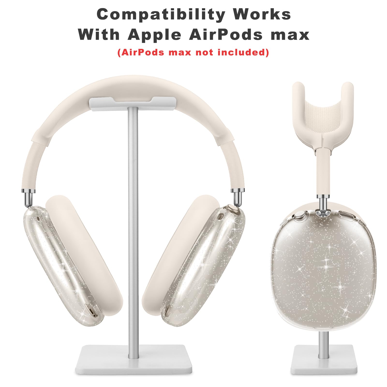Star Glitter Skyddsfodral för AirPods Max - USB C Hörlurar Tillbehör - Silikon