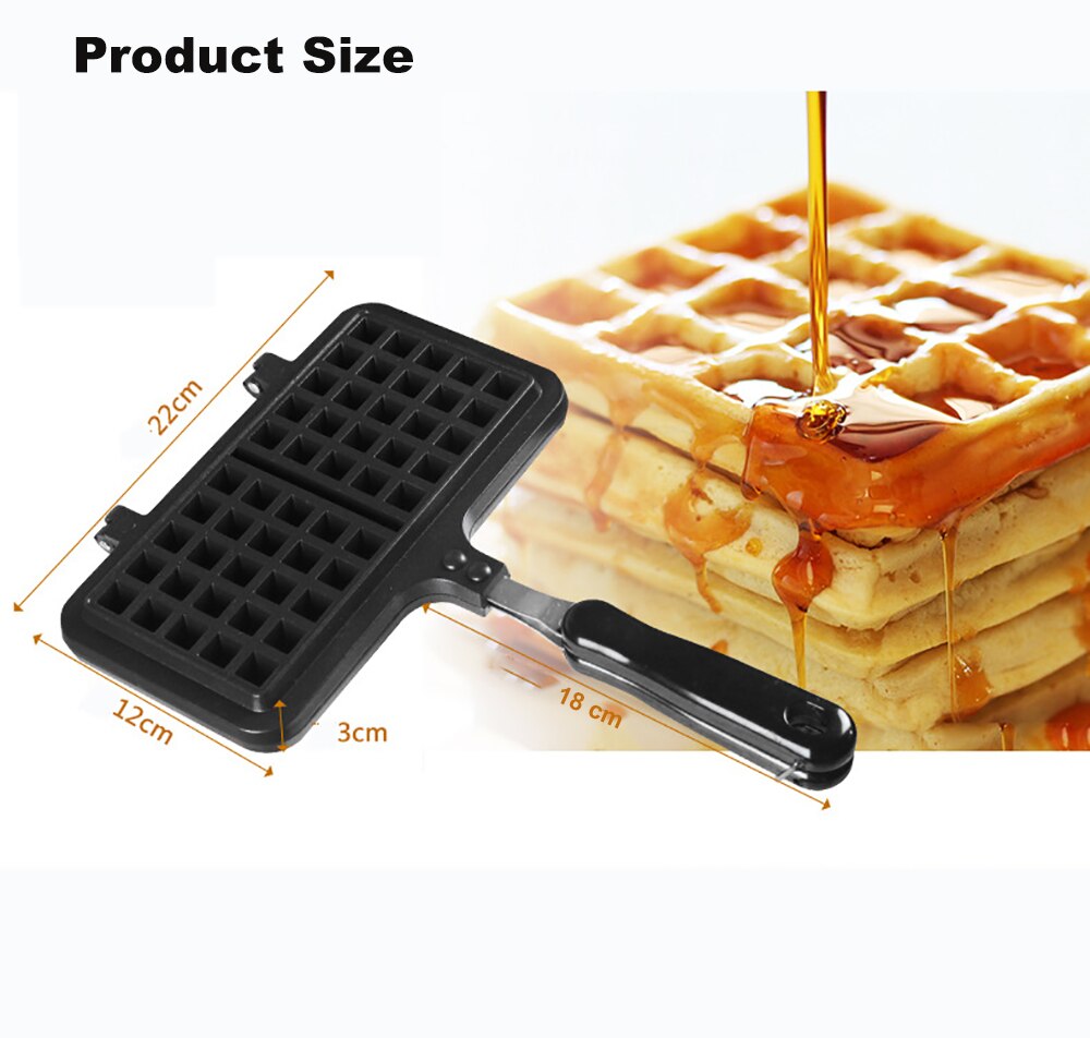 Gietijzer Waffle Pan Non-stick Oppervlak Wafel Trays Keuken Cake Bakken Platen Wafel Cakevorm Keuken Gas Koken pan