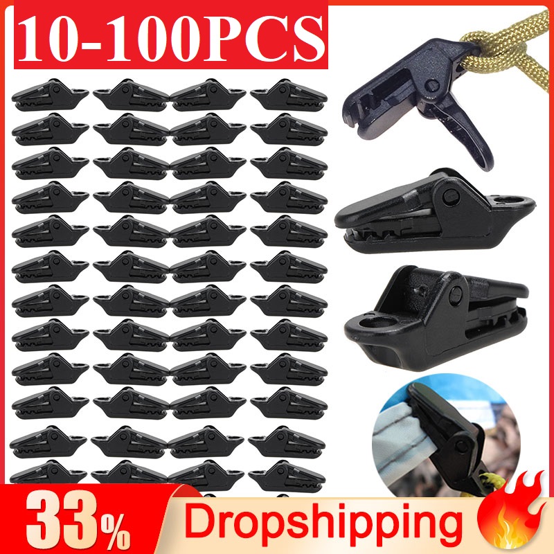 10-100pcs Selling Tents Awning Wind Rope Clamp Awnings Plastic Tents Accessories Outdoor Camping Windproof Tent Crocodile Clip