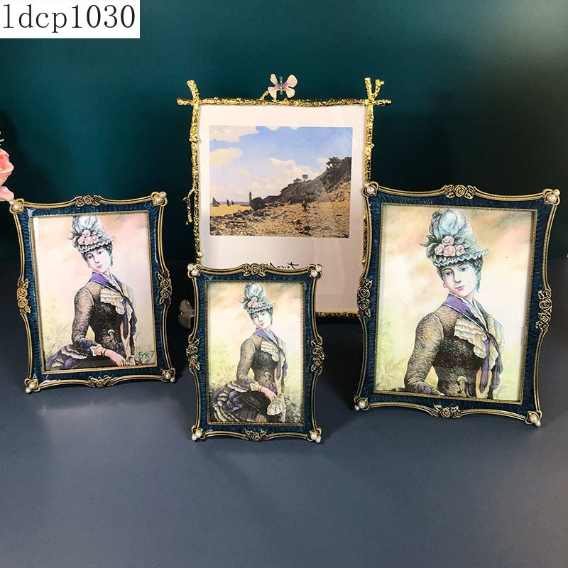 Golden Branches Floral Photo Frames Modern Gold Plated Framed Picture Frame Desk Decoration Family Portrait Photo Frame