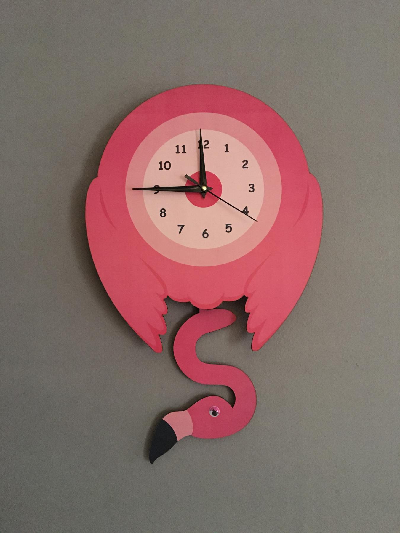 Goodtime flamant rose horloge murale pendule décorative