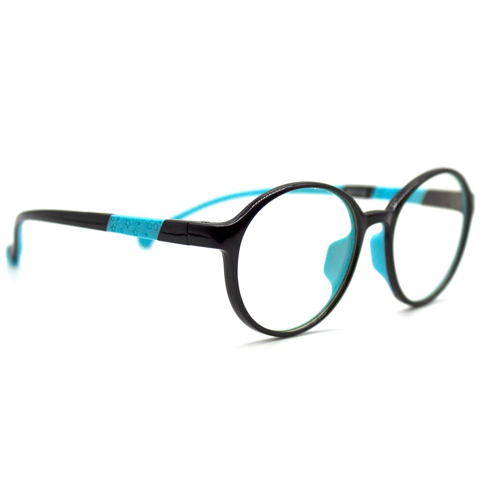 LuckTime Anti Blu ray Kids Glasses Frame Soft Silicone Baby Myopia Glasses Kids Eye frame Lucky Time Prescription Glasses #2o4o: Blue