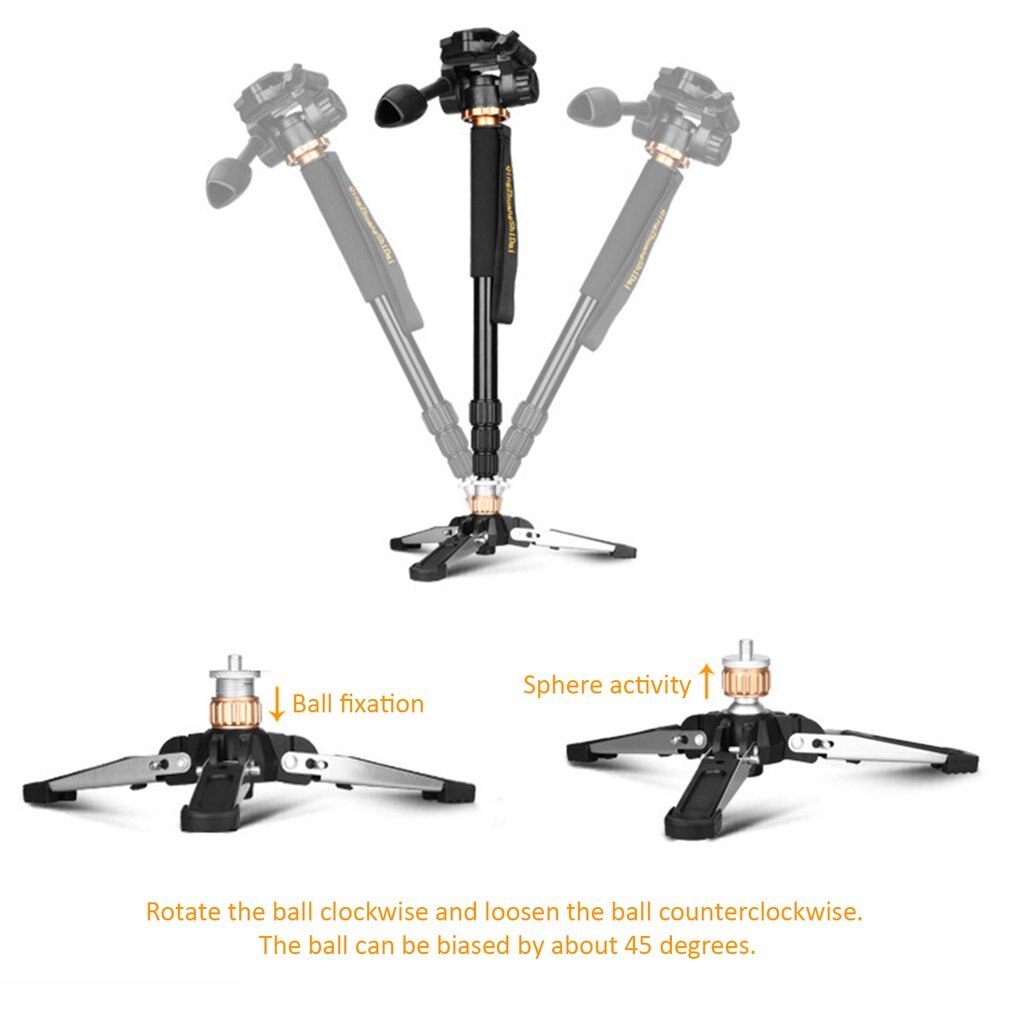 Universal- Video Einbeinstativ Stehen Basis Einbeinstativ Stativ Mini Drei Füße Unterstützung für DSLR Einbeinstativ mit 3/8'' Schraube