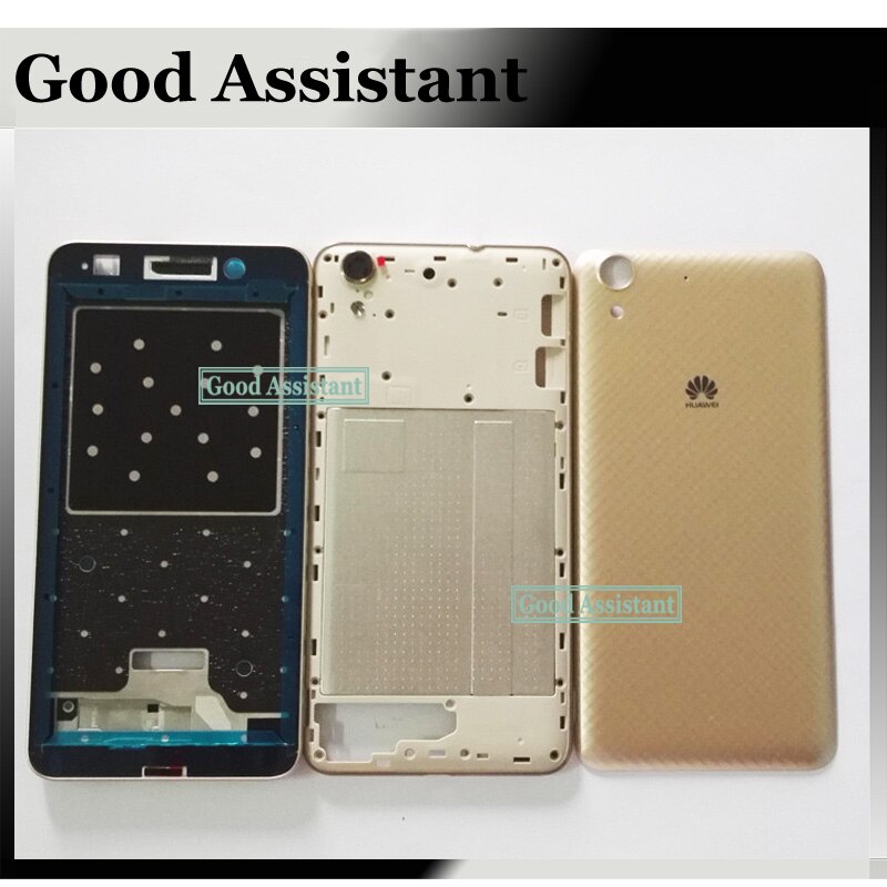 LCD Faceplate Frame Midden Frame Behuizing Batterij Deur Back cover behuizing case voor huawei honor y6ii y6 ii cam-l23 CAM-L03: Gold full housing