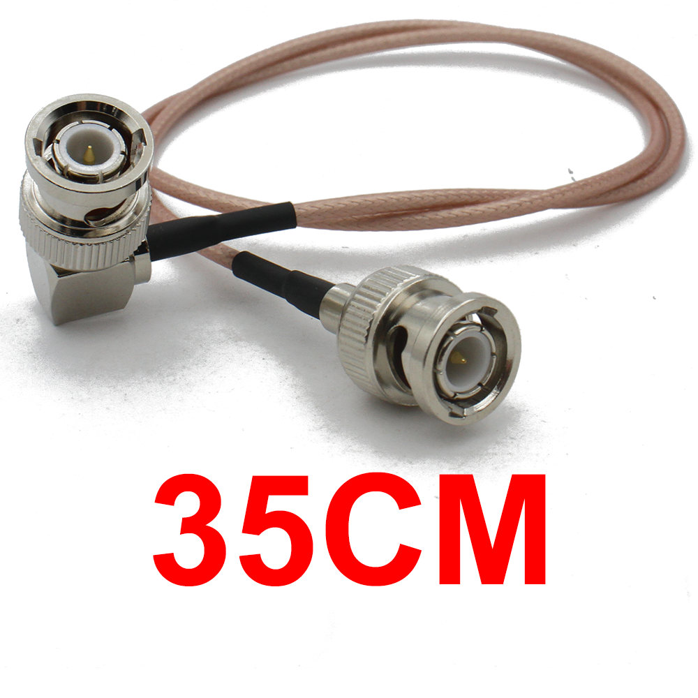 RG316 Cable Q9 BNC Male Right Angle to BNC Male Plug Connector Adapter for Video Camera SDI Camcorder HD-SDI/3G-SDI/4K/8K: Brown / 5P