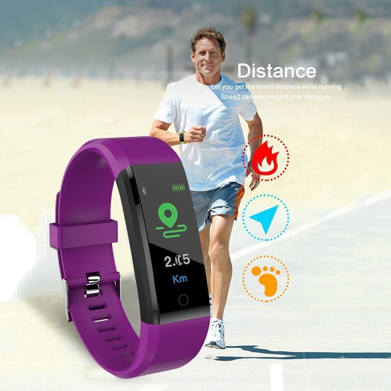 ID115 Plus pulsera inteligente deporte Bluetooth pulsera con supervisión de frecuencia cardiaca ver Actividad Fitness banda inteligente