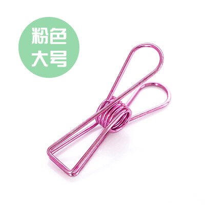 20 pcs/1 lot Cute Metal Binder Clips Clips Small Craft Photo Pegs office bookmarks Kawaii Stationery 5 Color Size S M L