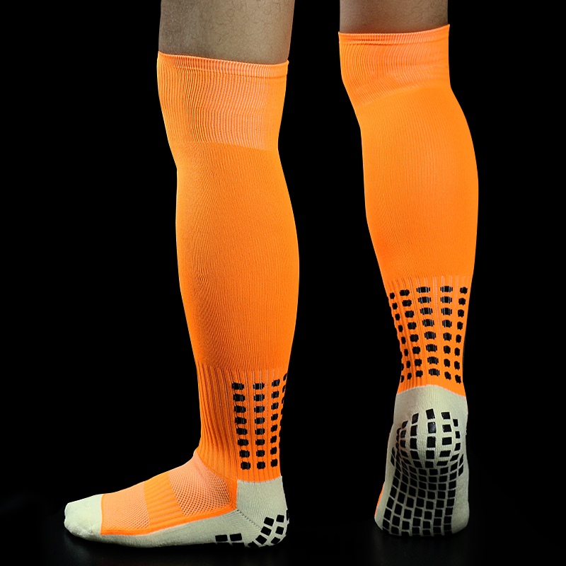 9-farbige lange Fußballsocken für Männer und Frauen, Sport-Silikon-Anti-Rutsch-Fußballsocken, verschleißfest, schweißabsorbierend: Grün