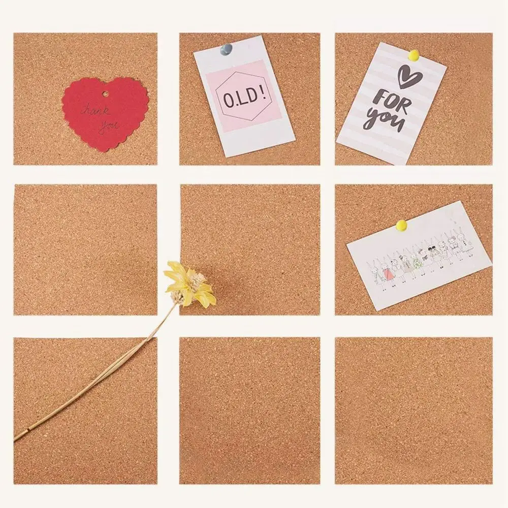 Feuilles d'isolation en liège de 2mm d'épaisseur, 10 pièces, tapis carrés en planche de bois pour sous-verres, dessin d'images, artisanat de bricolage sans auto-adhésif
