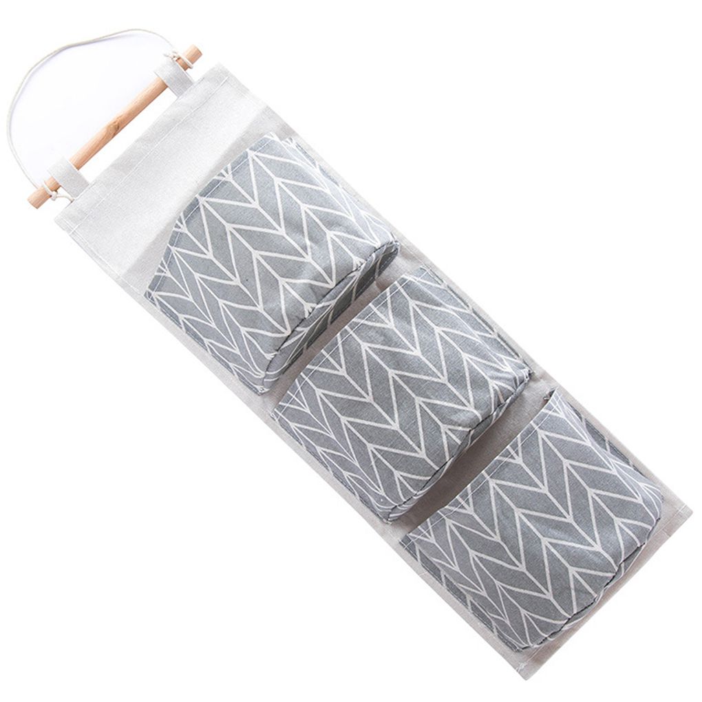 Cool Home-organizador colgante para armario con 3 bolsillos, bolsa de almacenamiento a rayas, para habitación de niños, Puerta del dormitorio, llaves, organizador de teléfono móvil,: 3