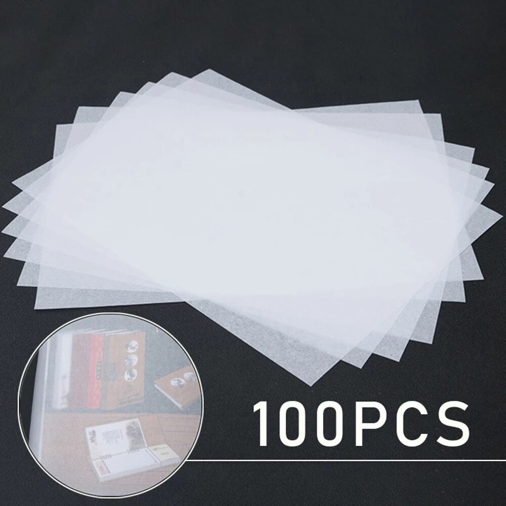 100pcs A4 210x297mm Drawing Calligraphy A4 Painting Tissue Writing Paper Translucent Tracing Paper Tracing Drawing Paper