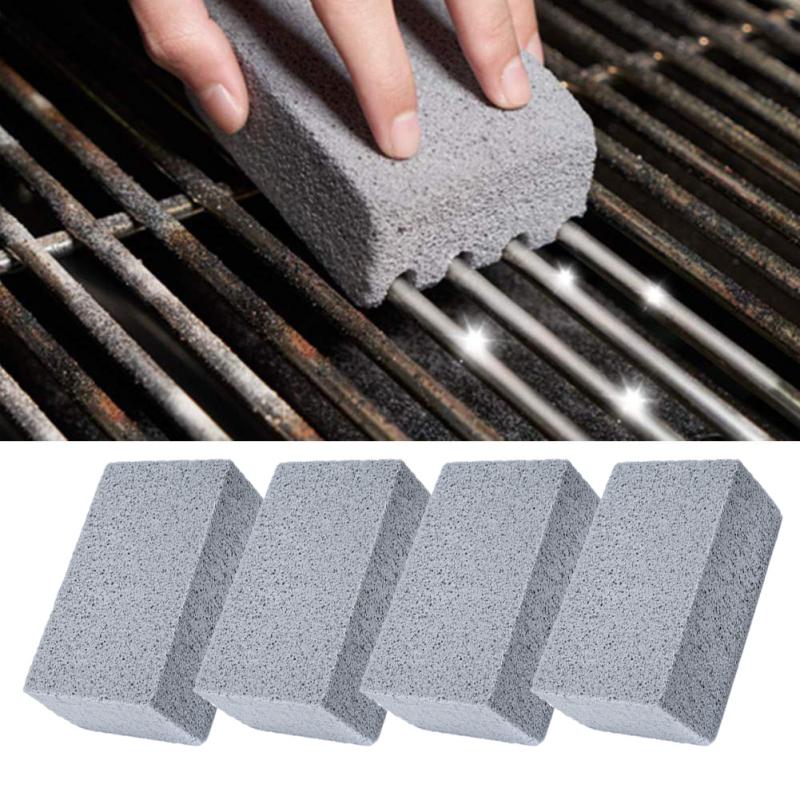 1-5 uds la parrilla de la barbacoa de la fabricación de bloques de ladrillo barbacoa piedra para limpieza de cocina estanterías de las manchas de grasa limpiador herramientas para barbacoa decora Gadgets