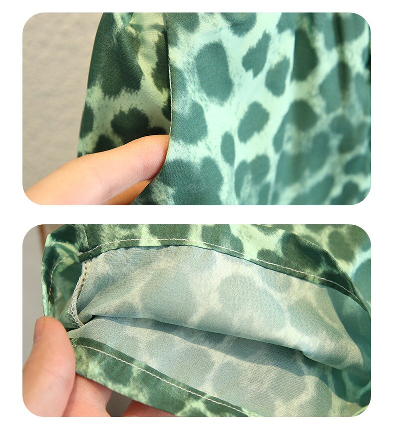Conjunto de verano para niños, conjunto de blusa y pantalón corto de 2 piezas, ropa con estampado de leopardo, para bebés de 2 a 12 años