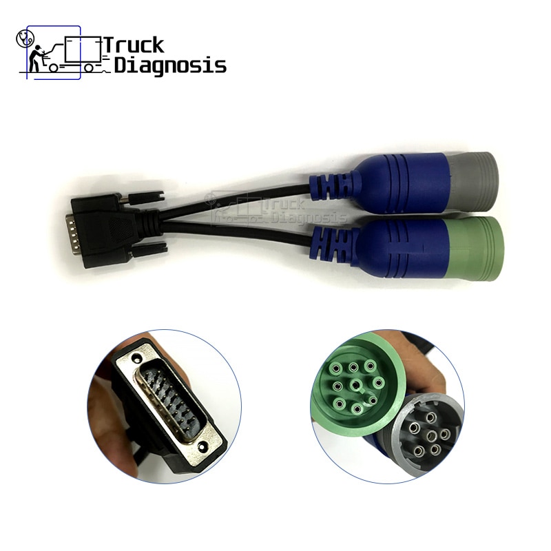 6- and 9-pin Y cable for USB Link 125032 Diesel Truck Diagnose Scanner PN 405048 Adapter cable