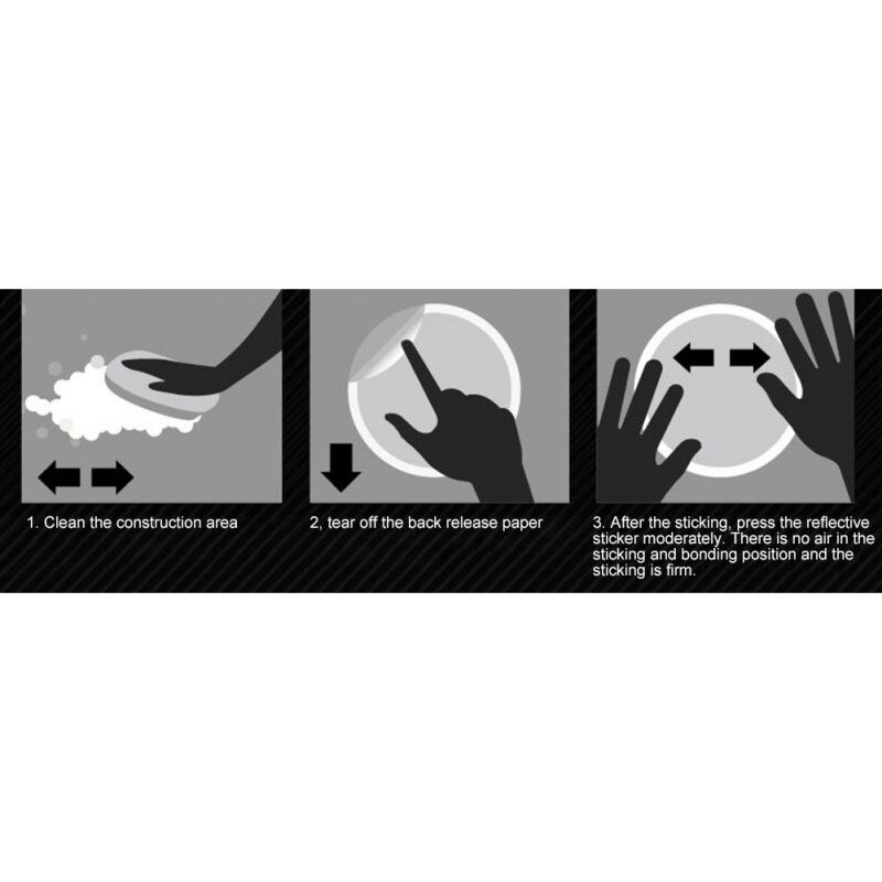 2PCS Car Bumper Reflective Stickers Car Reflective Stickers Car Door Wheel Eyebrow Sticker Decal Warning Mark