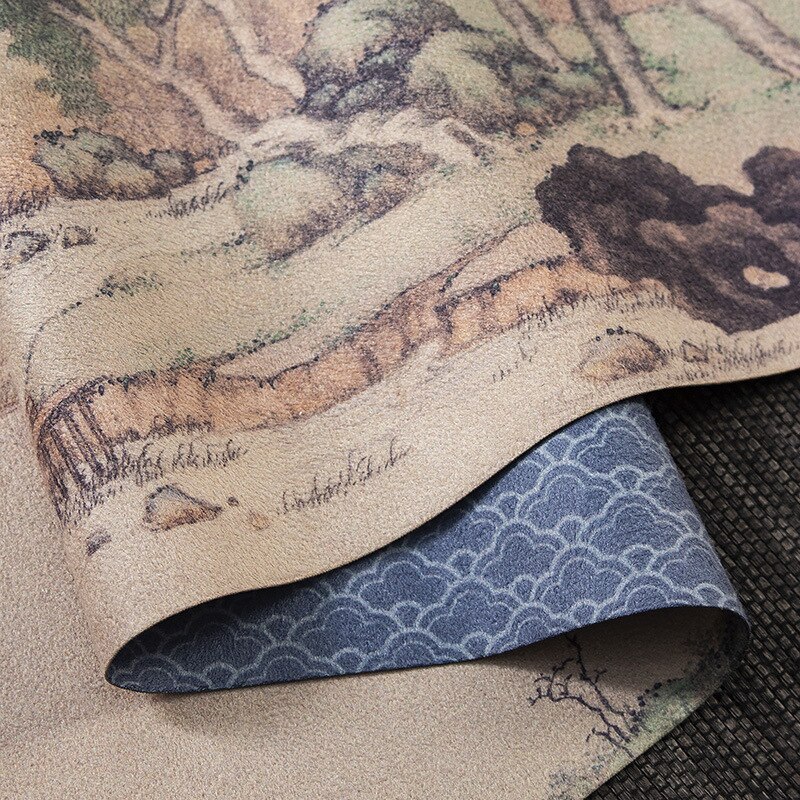 Torchon peint, torchon à thé, nappe de table, tapis de thé absorbant, théière, pièces de rechange pour cérémonie du thé Zen