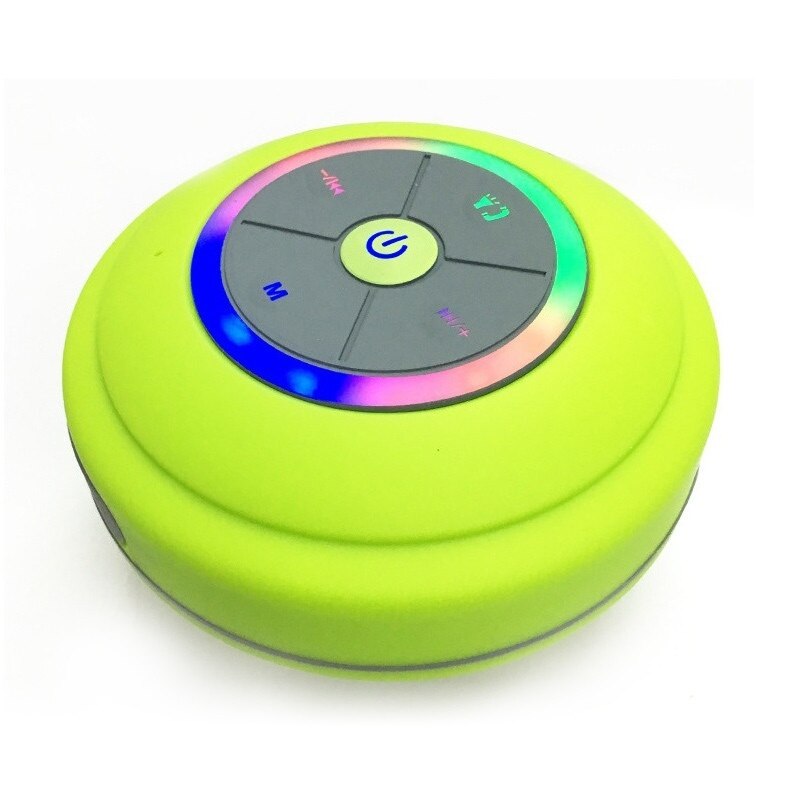 Dusche Bluetooth Lautsprecher Wasserdicht mit Saugnapf LED Licht FM Radio für samsung iphone xiaomi Auto Drahtlose Lautsprecher: Grün
