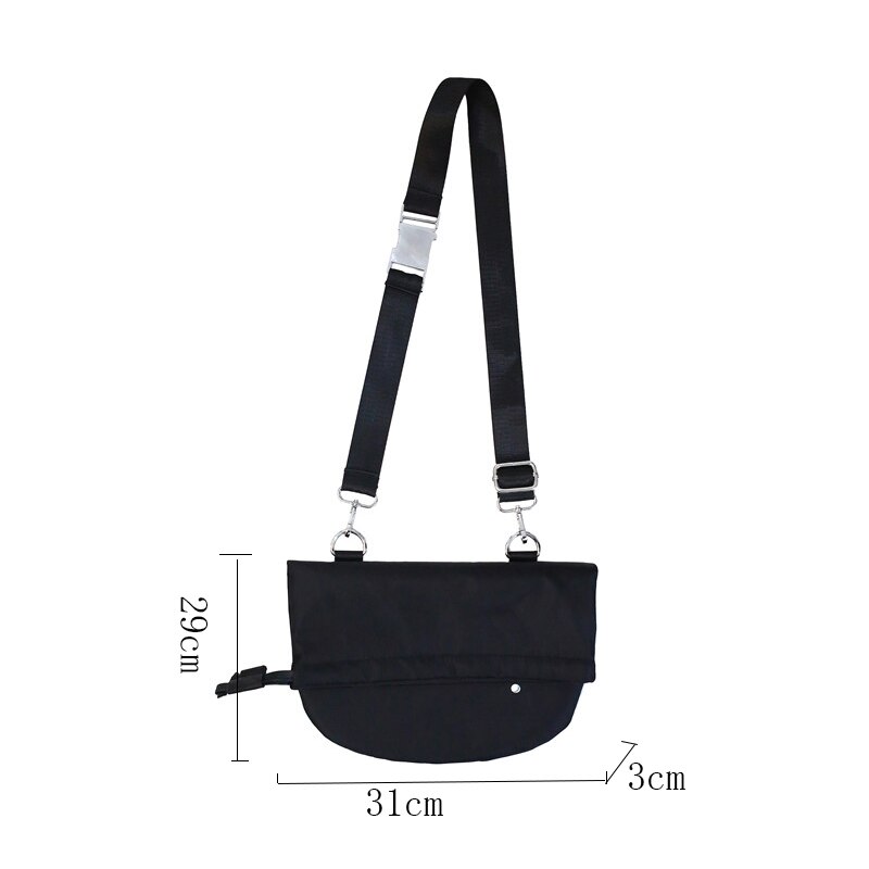 Brust Tasche für Frauen Wasserdichte Nylon Schulter Tasche Hüfte hüpfen Streetwear Funktionale Studenten Harajuku Stil