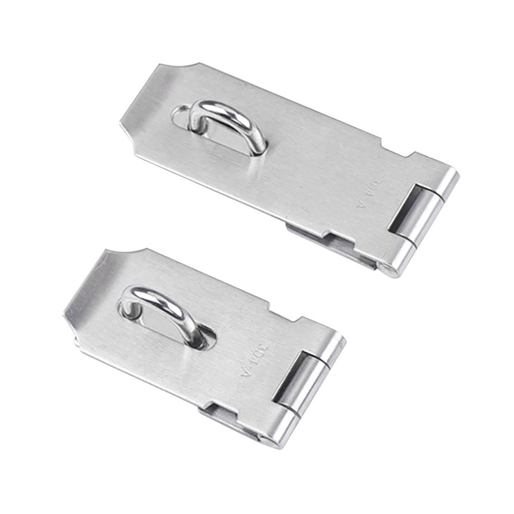 2pcs Latch Lock Window Door Hasp Padlock 90 Degree Hotel Security Hardware Anti Theft Stainless Steel Safety Home Universal