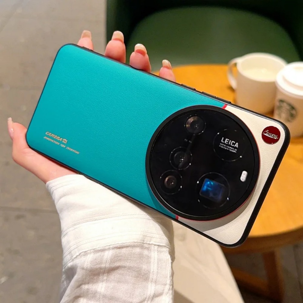 Para xiaomi 15 14 pro ultra 13 caso de luxo ultrafino fosco contrastante couro proteção da câmera titânio prata borda capa