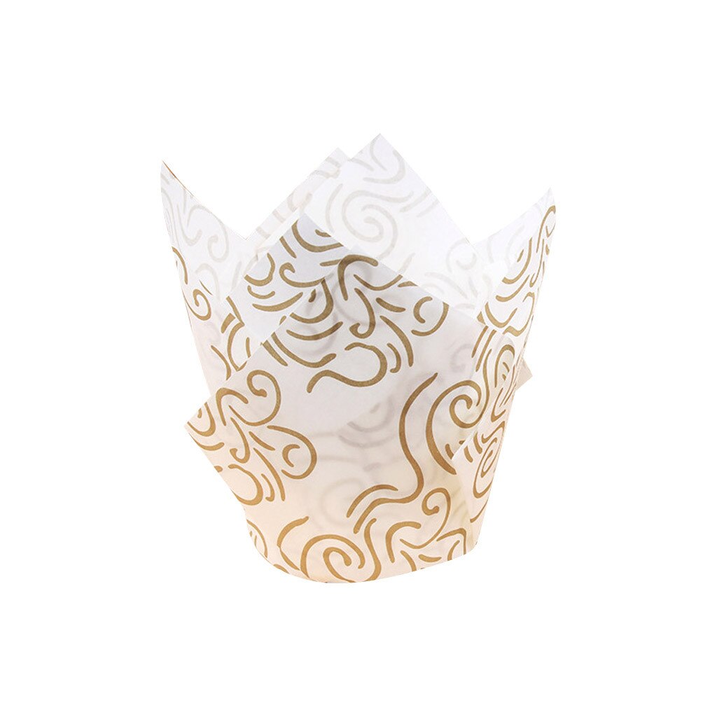 Cupcake revêtements tasse papier Tuli cuisson emballage boîte gâteau Muffin tasse boîte maison cuisine cuisson tulipe gâteau tasses: B