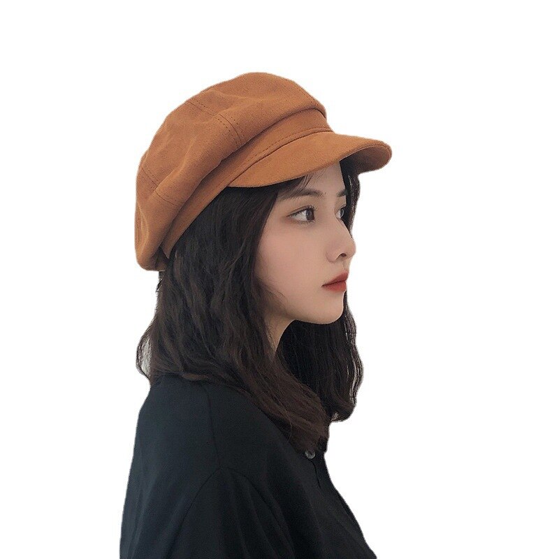 Gorro octogonal Ins para mujer, boina qiu dong han edition, joker, newsboy buds, párrafo, su marea roja, restaurando caminos antiguos