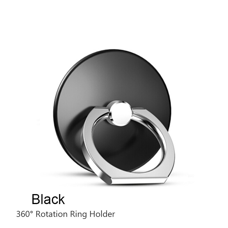 Finger Ring praktisch Smartphone Ständer Halfter praktisch Clever-Runde Telefon Ring transparent Katze Halfter Herz Buchse Auto Halterung Ständer: Yuan-Schwarz